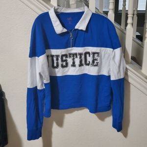 Justice color block long sleeve shirt